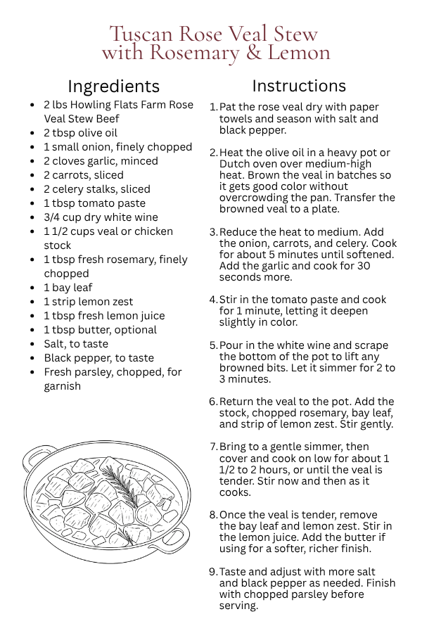 Rose Veal Stew Beef (2 Packs)