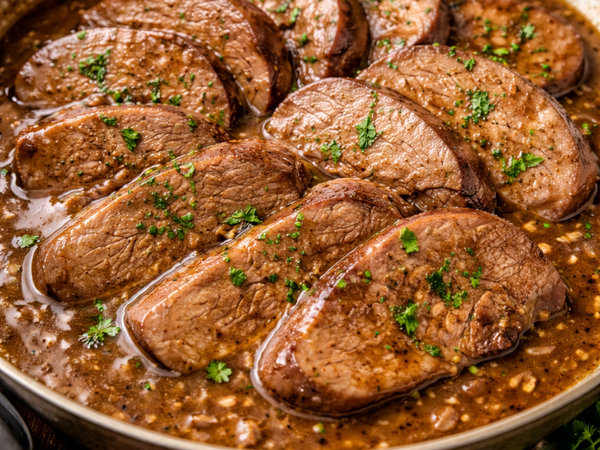 Rose Veal Tongue in Madeira Sauce
