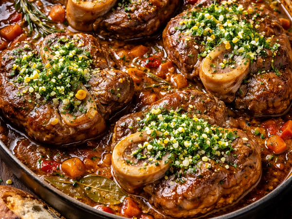Braised Rose Veal Osso Buco with Gremolata