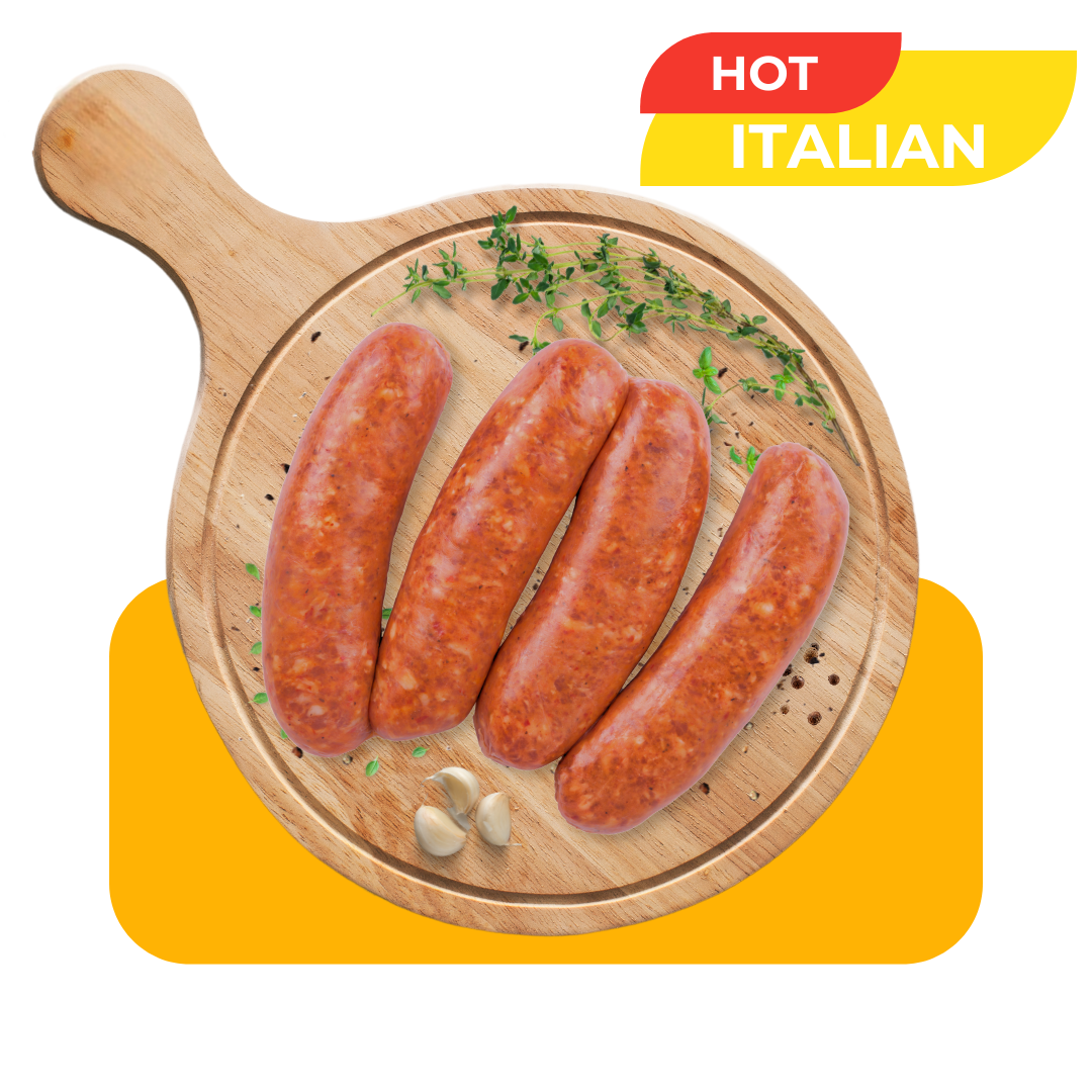 BEEF SAUSAGE HOT ITALIAN (2 PACK)