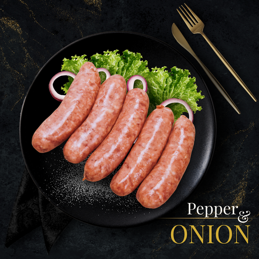 PORK SAUSAGE WITH PEPPER AND ONION (2 PACKS)
