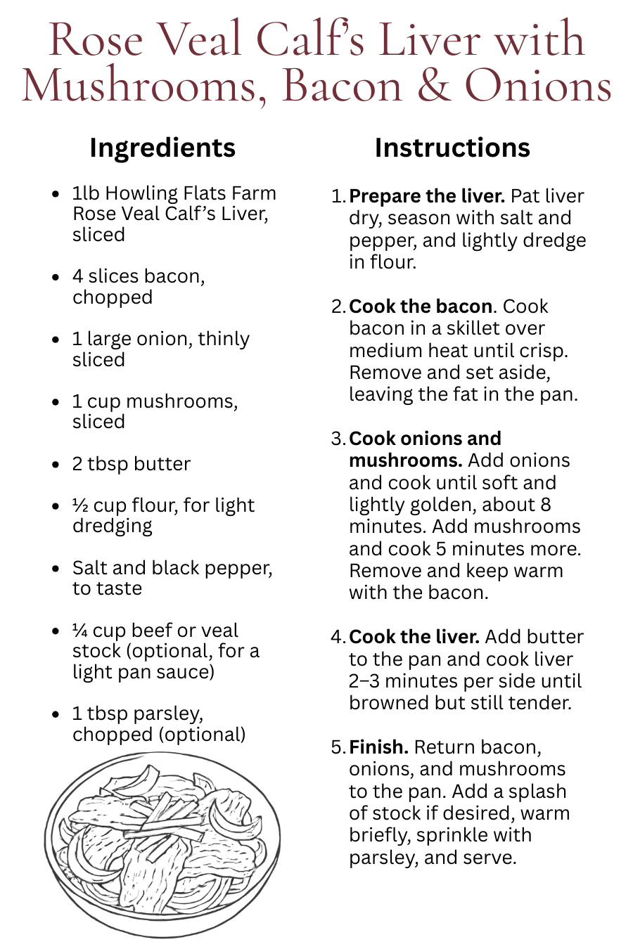 Rose Veal Calf's Liver (2 Packs)