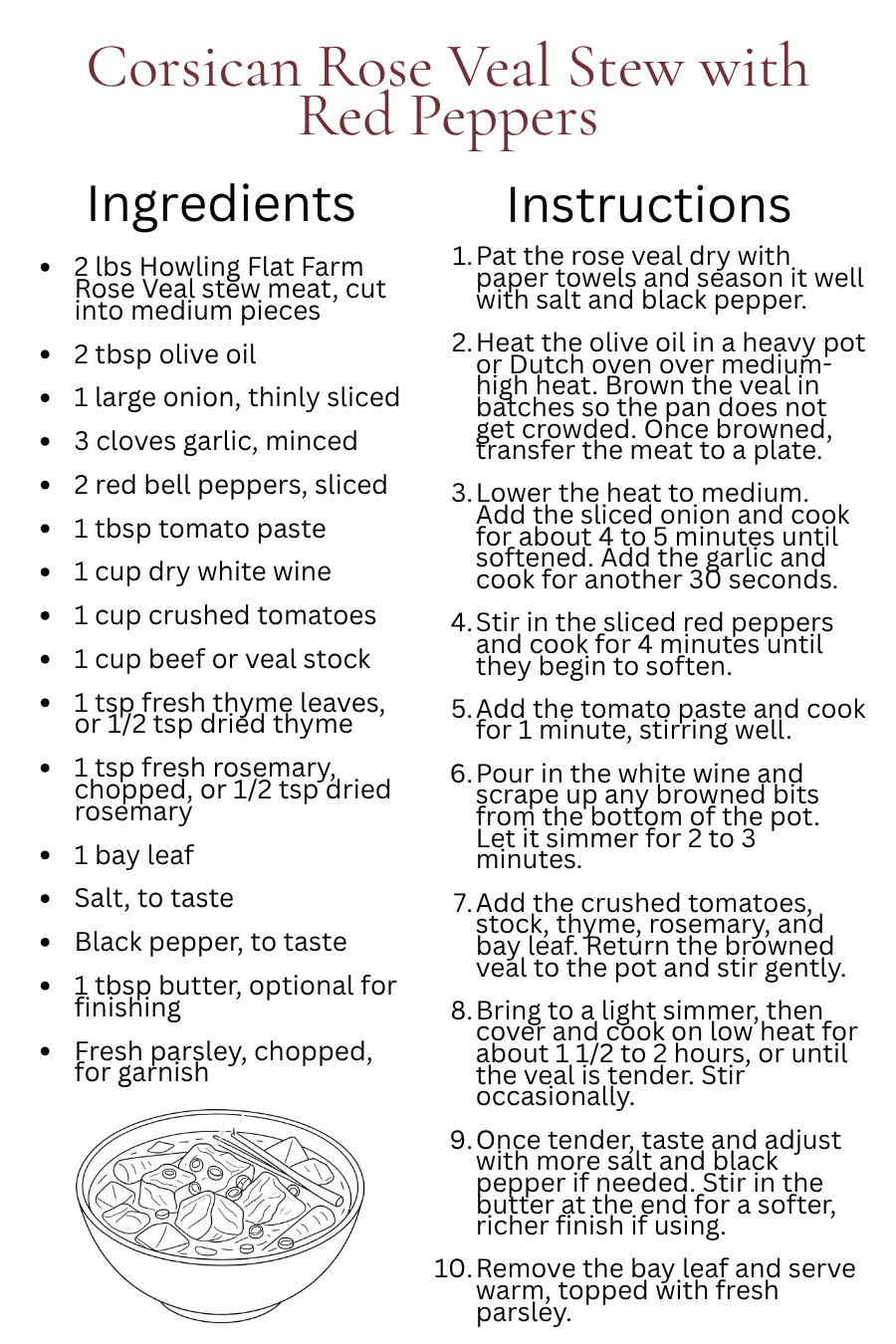 Rose Veal Stew Beef (2 Packs)