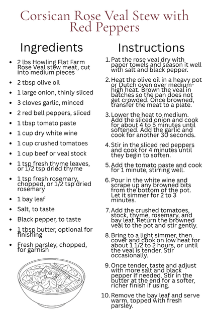 Rose Veal Stew Beef (2 Packs)