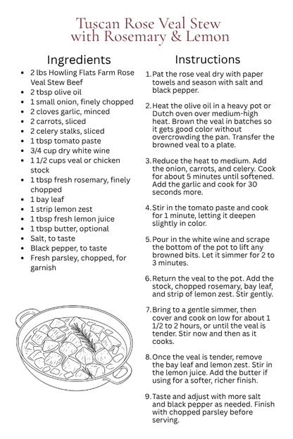 Rose Veal Stew Beef (2 Packs)