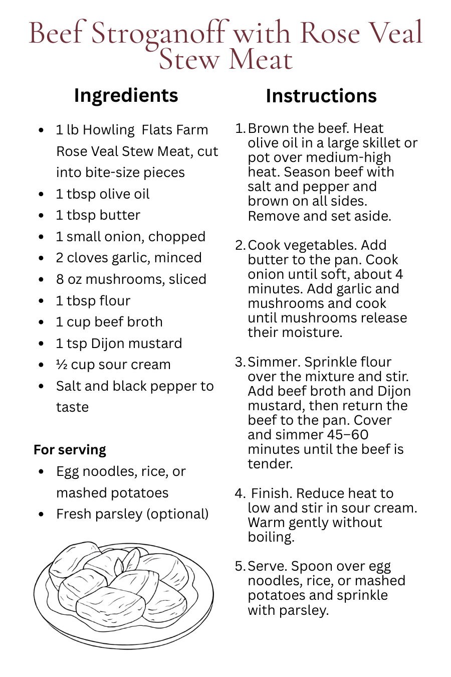 Rose Veal Stew Beef (2 Packs)